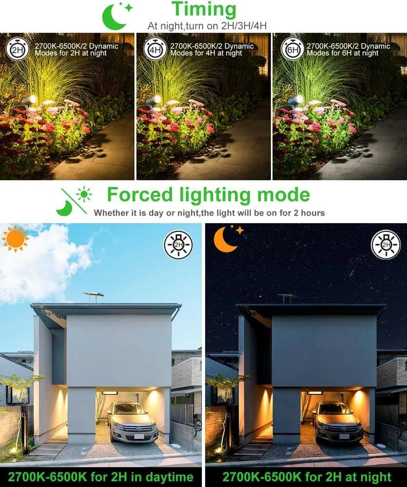 CLY saulės energijos reflektorius su nuotolinio valdymo pultu, IP66, 6000 mAh, 6 W, lauko apšvietimas
