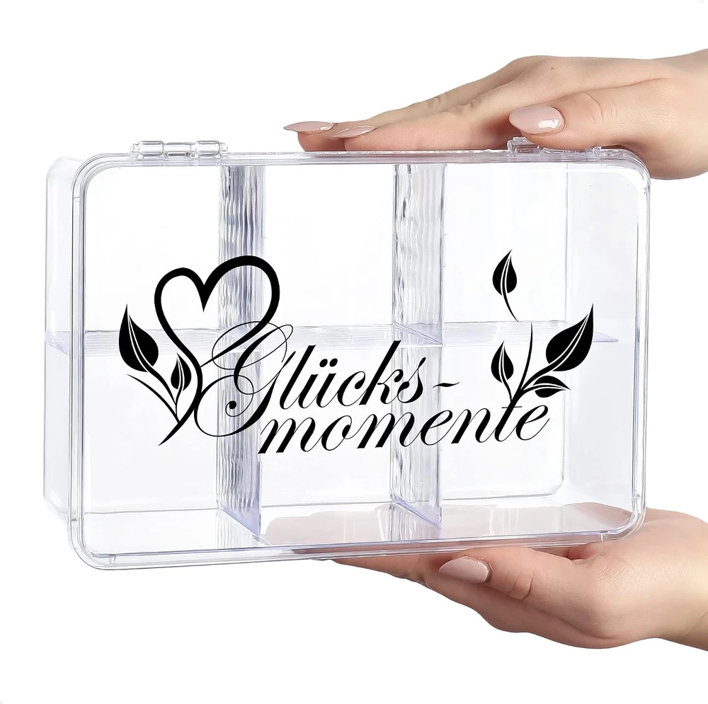 COM-FOUR arbatos dėžutės su 6 skyriais, 2 vnt., 21,5 × 15 × 9 cm