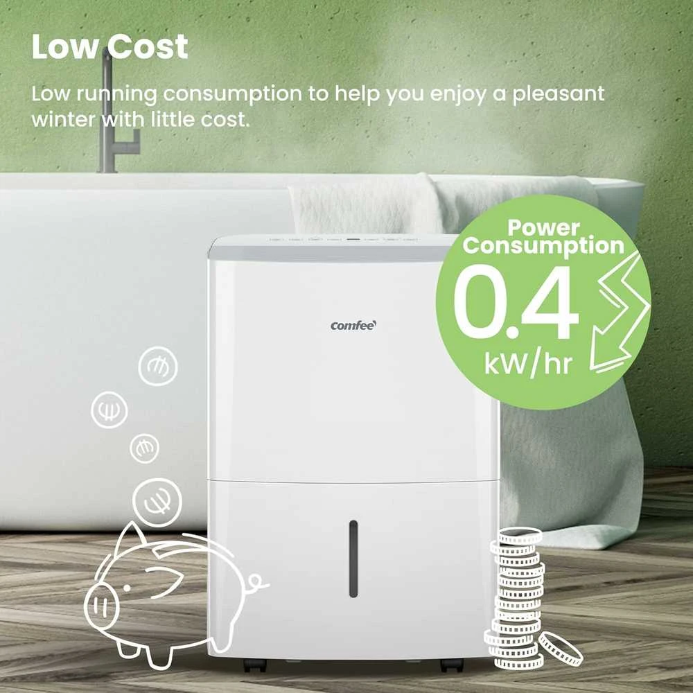 Comfee oro sausintuvas 16 l/24 h, 32 m² patalpoms, WiFi, baltas, MDDF-16DEN7-WF