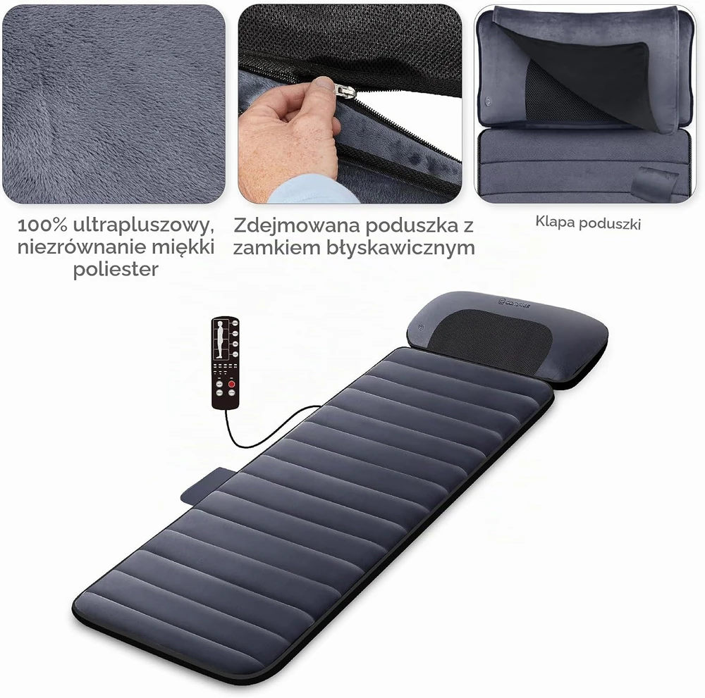 COMFIER masažinis kilimėlis su šildymu, 10 vibracinių variklių, 3603U