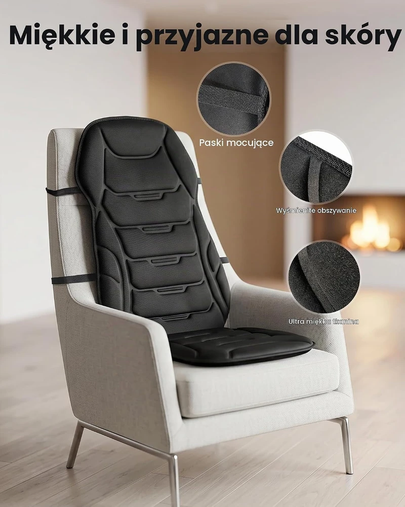 COMFIER masažinis sėdynės kilimėlis su šildymu ir vibracija CF-2402-EU