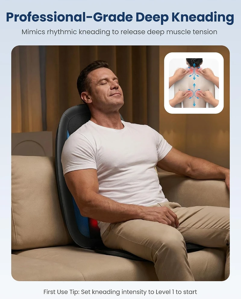 Comfier šiacu masažinis sėdynės įdėklas su šildymu ir vibracija, CF-2606MC-VC-2