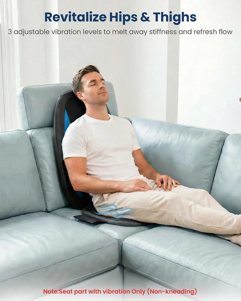 Comfier šiacu masažinis sėdynės įdėklas su šildymu ir vibracija, CF-2606MC-VC-2
