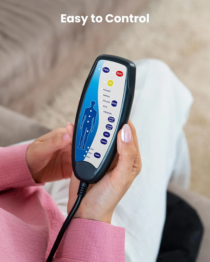 COMFIER vibruojanti masažinė sėdynė su šildymu, 8 varikliai, 5 režimai CF-2402-EU