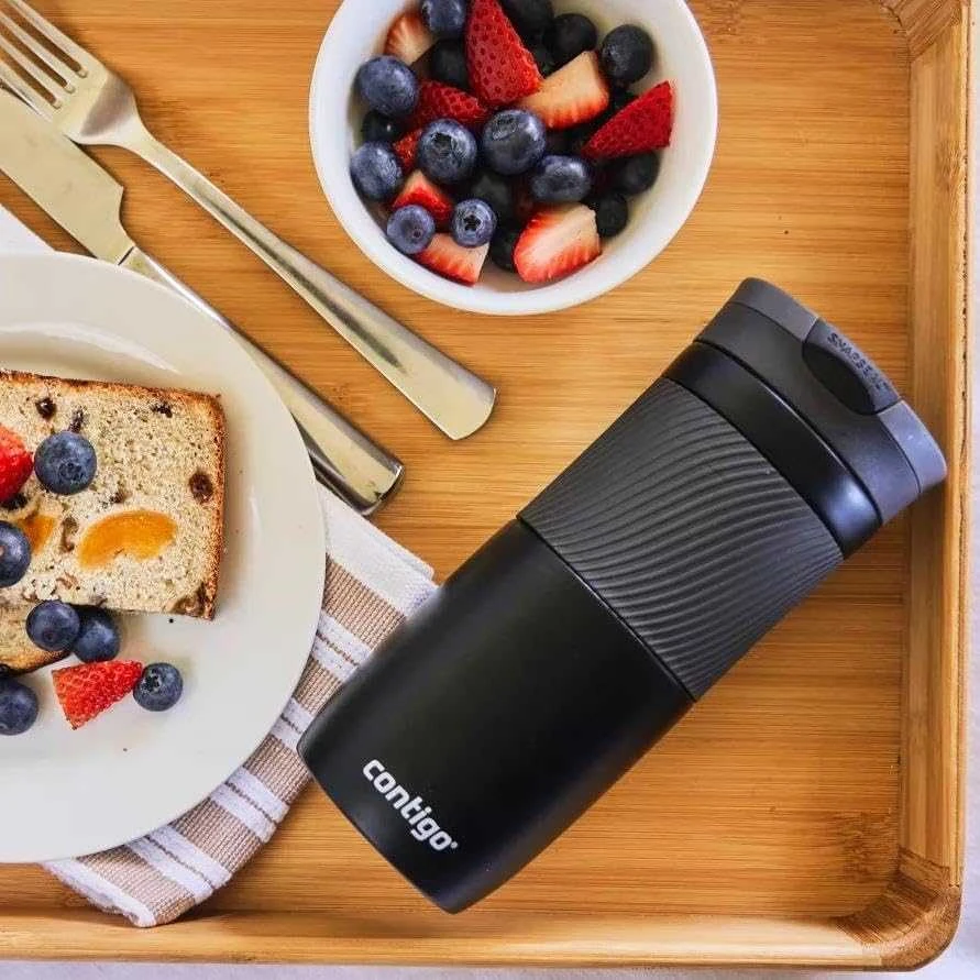 Contigo Huron Snapseal kelioninis puodelis 470 ml, juodas