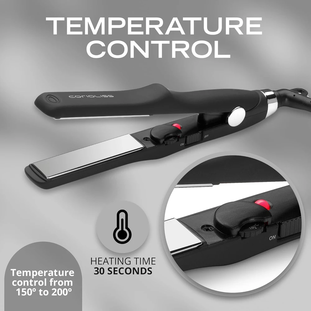 Corioliss mini plaukų tiesintuvas su titano plokštelėmis, 210 °C, C-TRIP