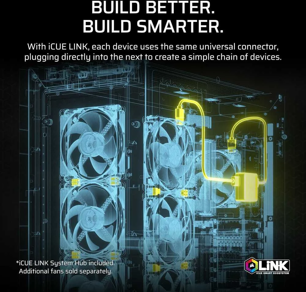 Corsair iCUE LINK Titan 240 RX LCD RGB CW-9061022-WW Baltas