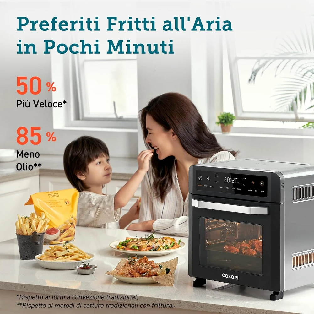 Cosori karšto oro gruzdintuvė-orkaitė 12 l, 1800 W, 11 programų, CAF-R121