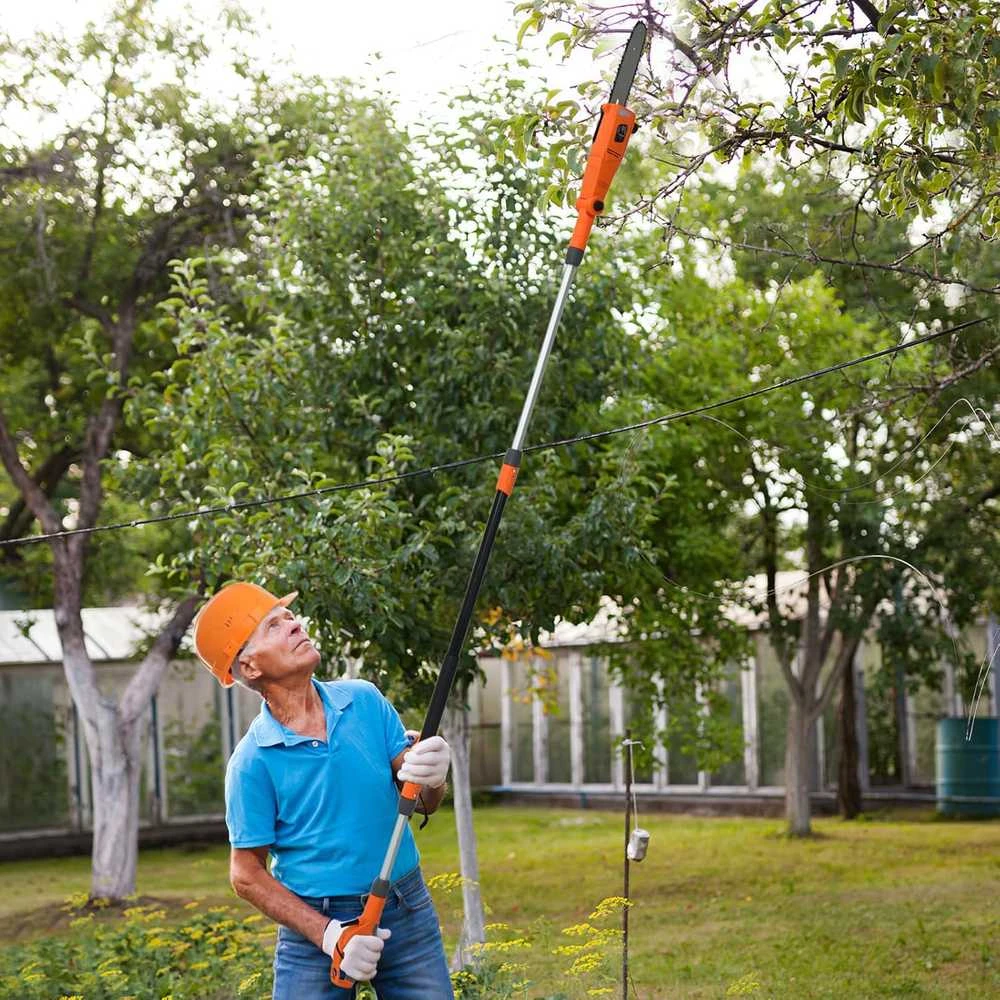 COSTWAY elektrinis teleskopinis grandininis pjūklas, 750 W, 212–286 cm, reguliuojama galvutė, GT4259DEDE