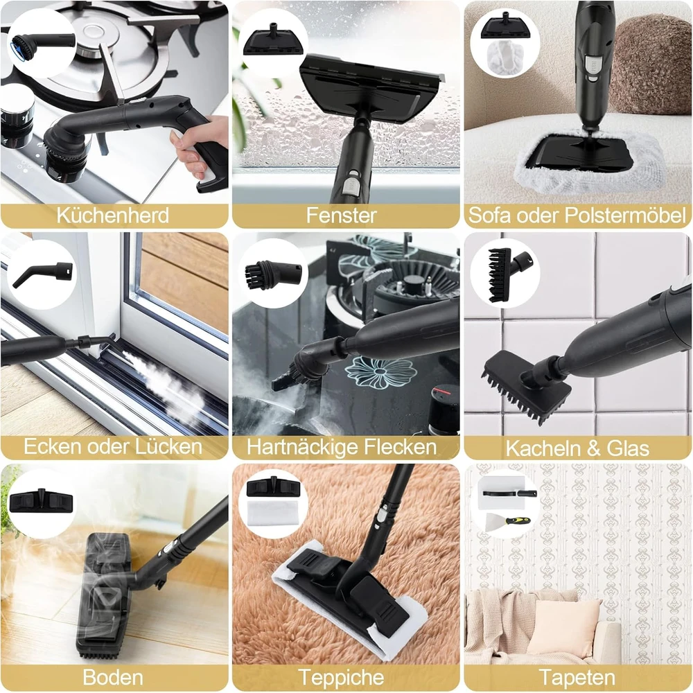 COSTWAY garinis valytuvas 2000 W, 5 bar, 1,8 l, iki 160 °C, QE32722DE-GM2Parent3