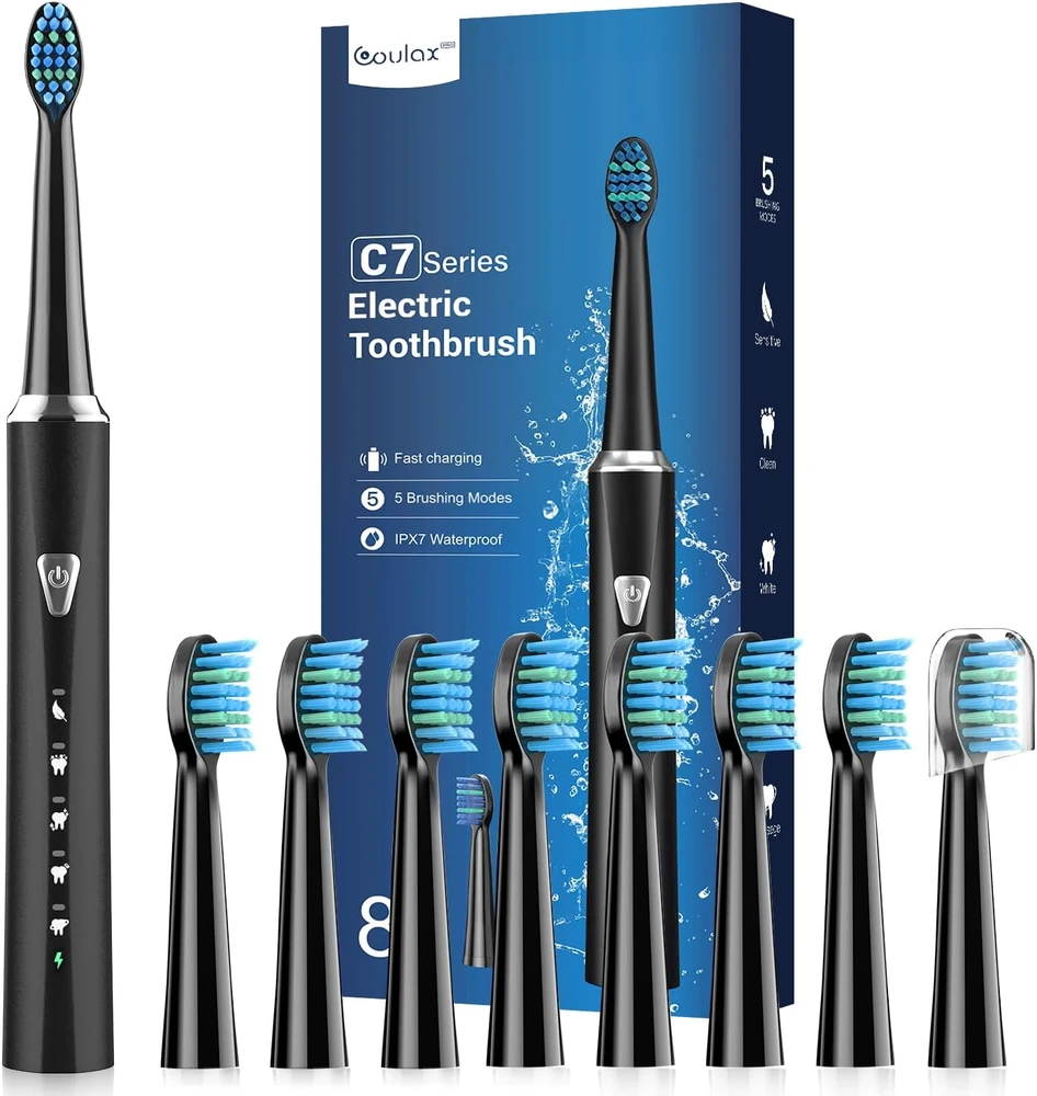 Coulax Pro Coulax Sonic elektrinis dantų šepetėlis, juodas