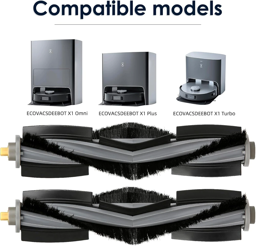 COWINORY ritininiai šepečiai ECOVACS DEEBOT X1, T10 ir T20 robotams, 4 vnt., X1/T10/T20/N20/T5/T8