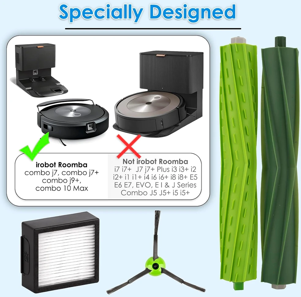 COWINORY robotų dulkių siurblių priedų rinkinys, 24 vnt., Roomba Combo j7/j9/10 Max