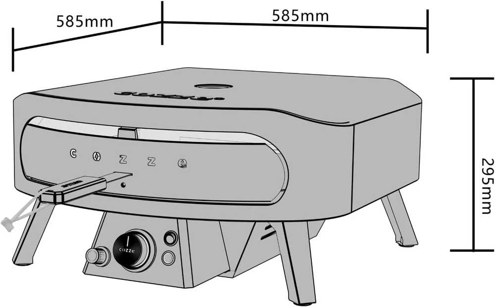 Cozze dujinis picos kepimo krosnis su sukamu šamotu, 8 kW, 43 cm, Juodas Edition, 90437
