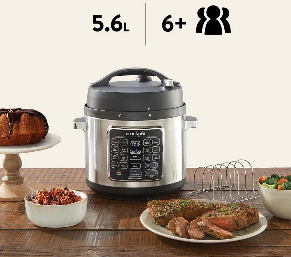 Crock-Pot CSC062X multi cooker 5.6 L 1400 W Juodas, Nerūdijantis plienas