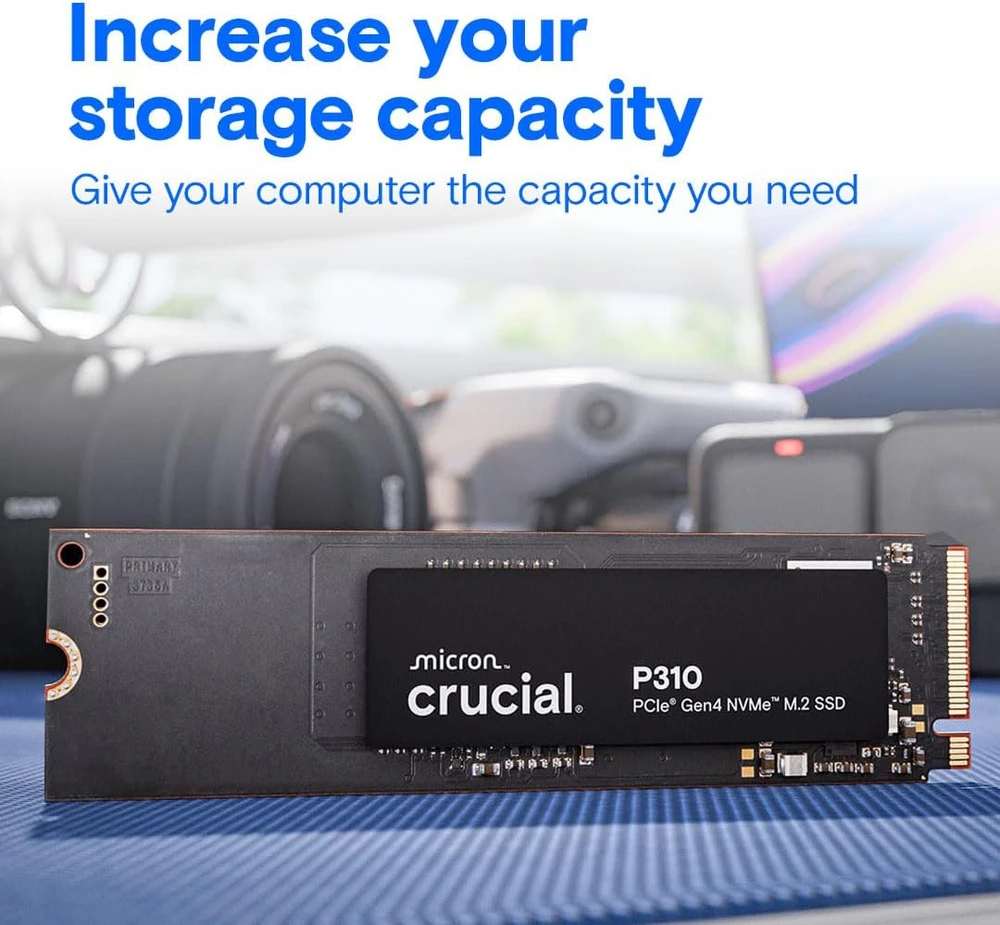 Crucial vidinis SSD diskas P310 1 TB M.2 2280 PCIe Gen4 NVMe CT1000P310SSD801