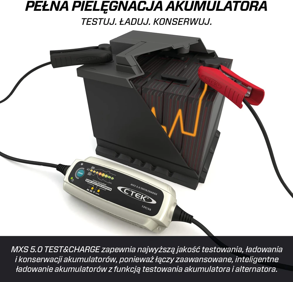 Akumuliatorių baterijų įkroviklis CTEK MXS 5.0 Test & Charge