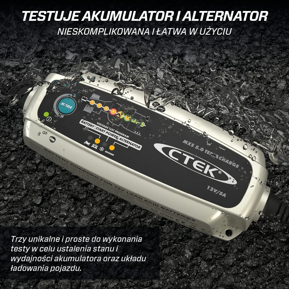 Akumuliatorių baterijų įkroviklis CTEK MXS 5.0 Test & Charge