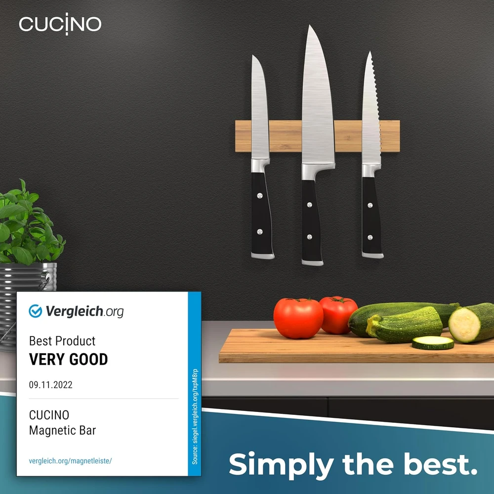 Cucino magnetinė bambukinė peilių juosta 25 cm be gręžimo Messerleiste_Parent