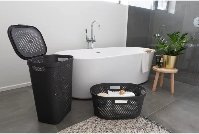Krepšys Curver Infinity Recycled 60 l tamsiai pilkas skalbinių krepšys