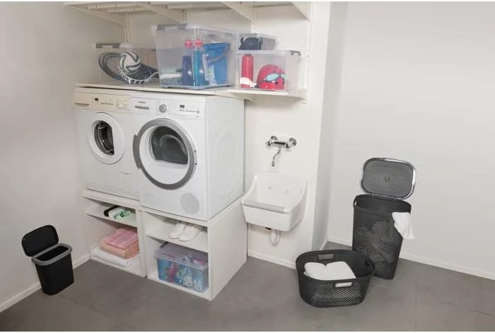 Krepšys Curver Infinity Recycled 60 l tamsiai pilkas skalbinių krepšys