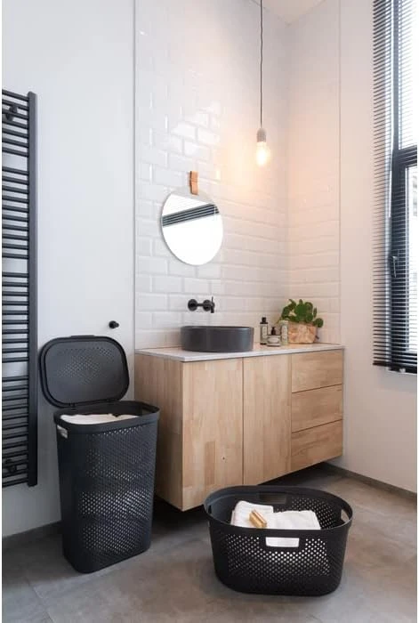 Krepšys Curver Infinity Recycled 60 l tamsiai pilkas skalbinių krepšys