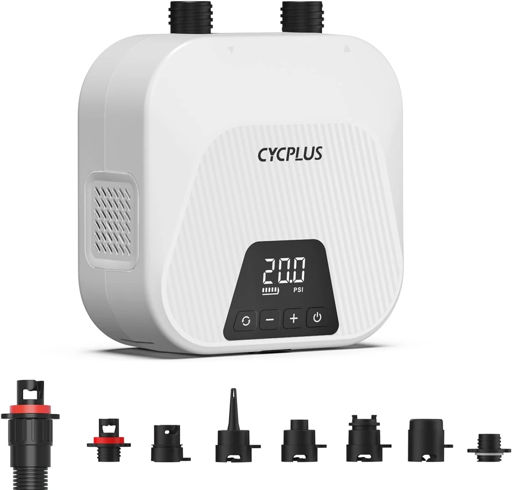 CYCPLUS aukšto slėgio išmanioji oro pompa su baterija, dviejų pakopų, skaitmeninis ekranas, D14PRO