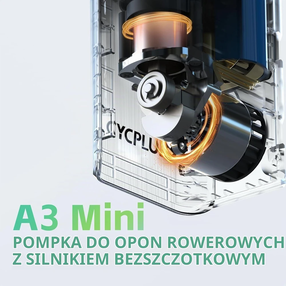 CYCPLUS elektrinė dviračio pompa 120 PSI, 2000 mAh, automatinis sustabdymas, A3 Mini