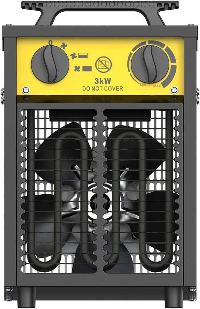 DAHTEC elektrinis pramoninis šildytuvas su ventiliatoriumi 3000 W, IP24, BGP3007-30