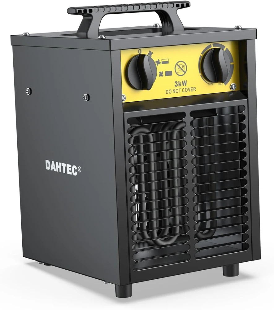DAHTEC elektrinis pramoninis šildytuvas su ventiliatoriumi 3000 W, IP24, BGP3007-30