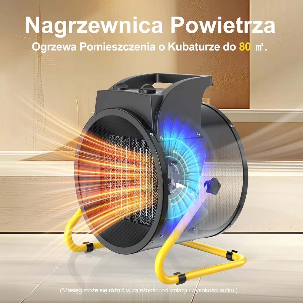 DAHTEC elektrinis termoventiliatorius 9000 W su PTC kaitinimo elementu BGP1506-09