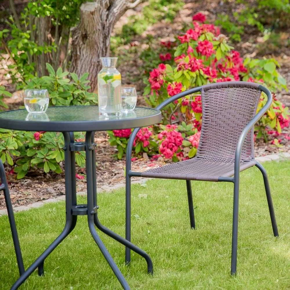 Patio Stiklinis sodo staliukas „Bistro“, 60 cm