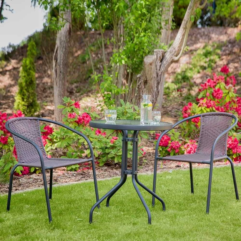 Patio Stiklinis sodo staliukas „Bistro“, 60 cm
