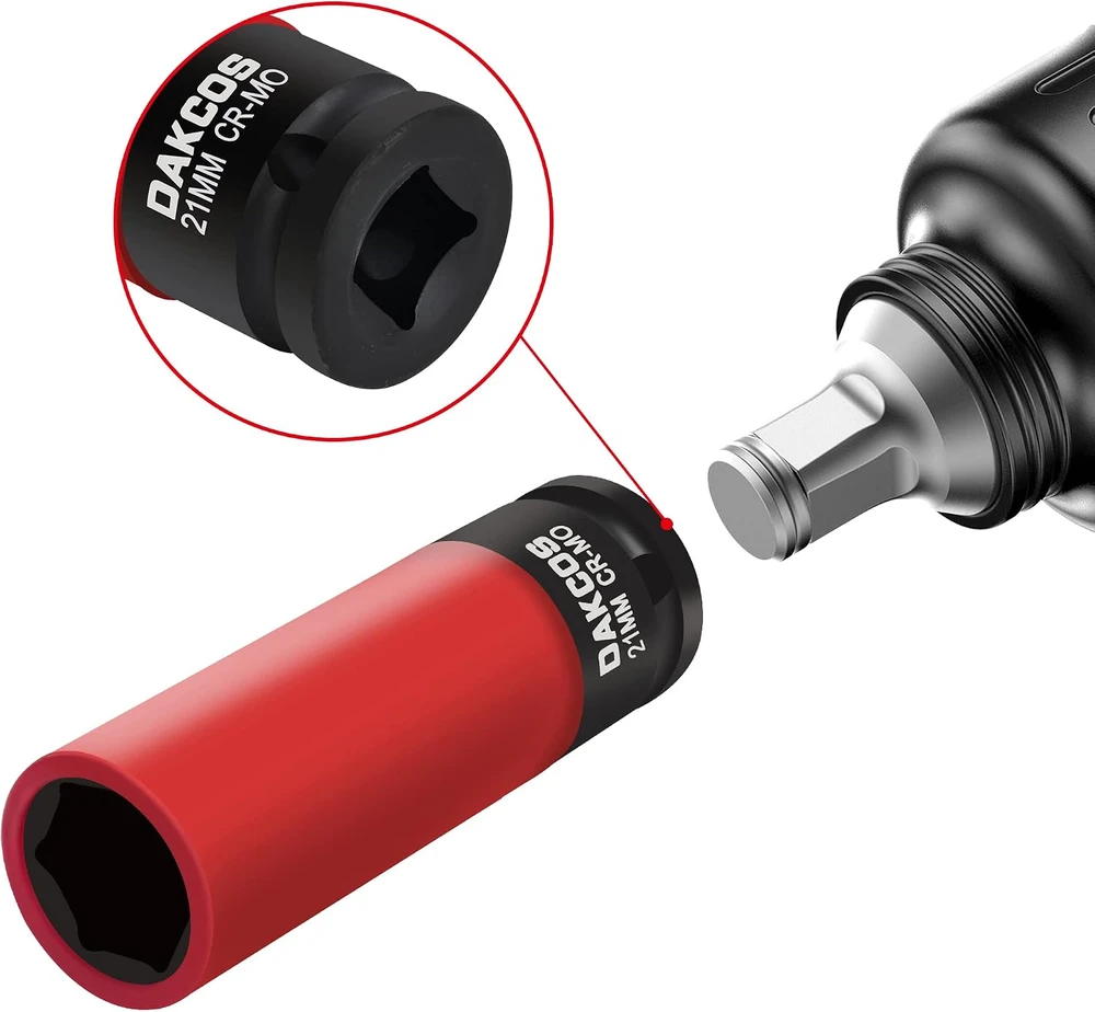 DAKCOS smūginė galvutė ratų veržlėms 21 mm, 1/2 col., 85 mm KSS21