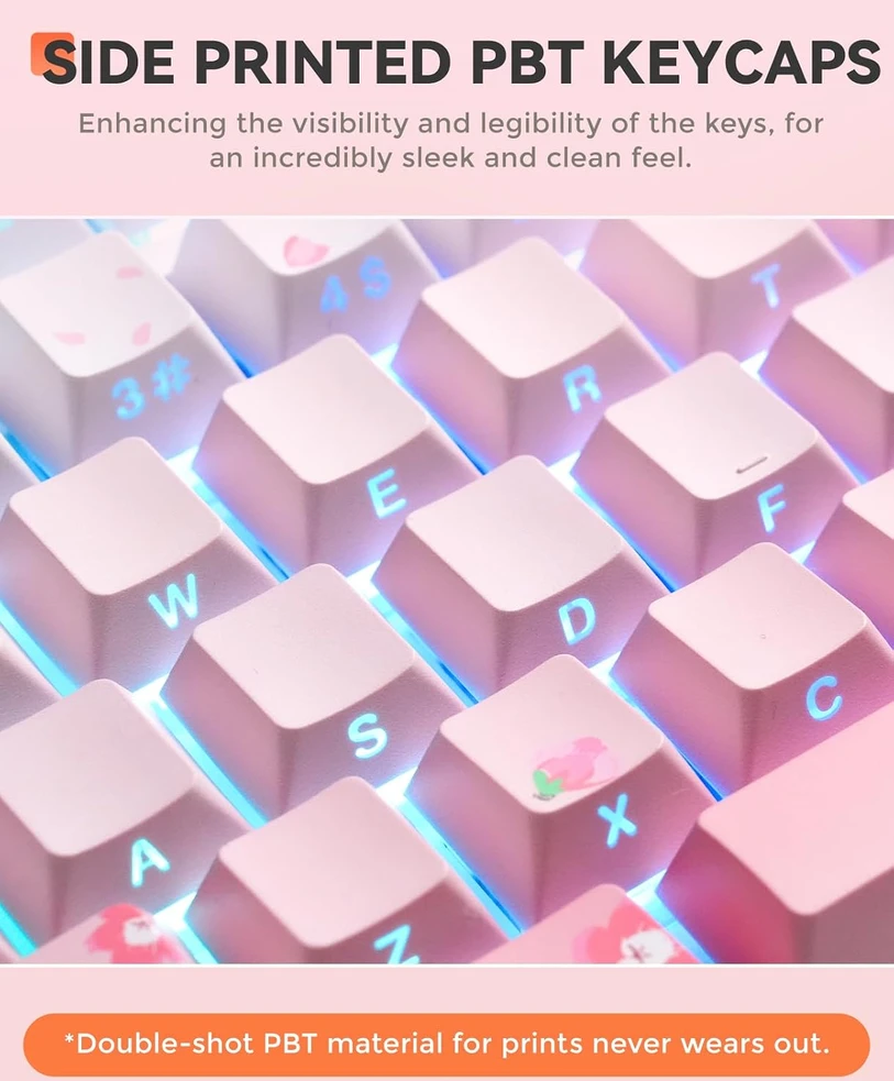 DAREU belaidė mechaninė klaviatūra Bluetooth 5.1, 2,4 GHz, RGB EK98Pro