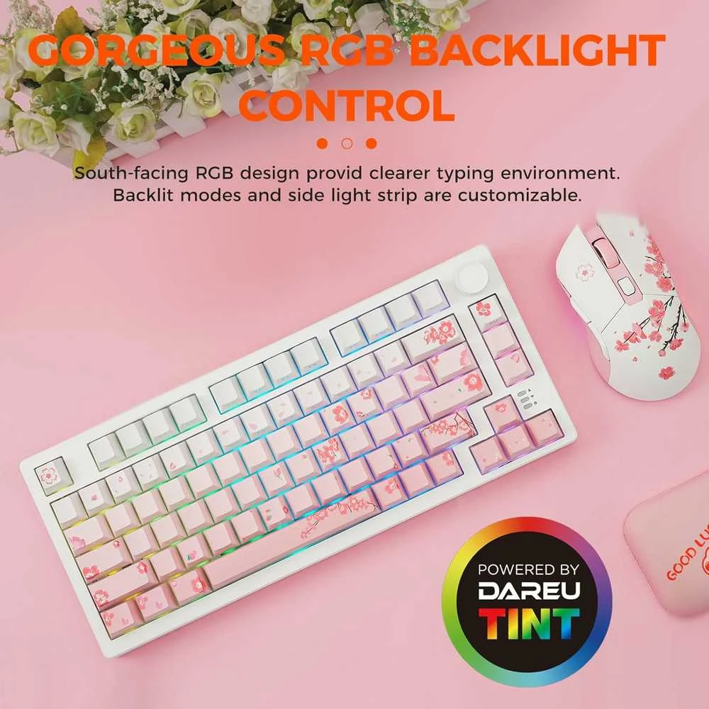 Dareu EK75 Pro RGB belaidė klaviatūra (juoda)