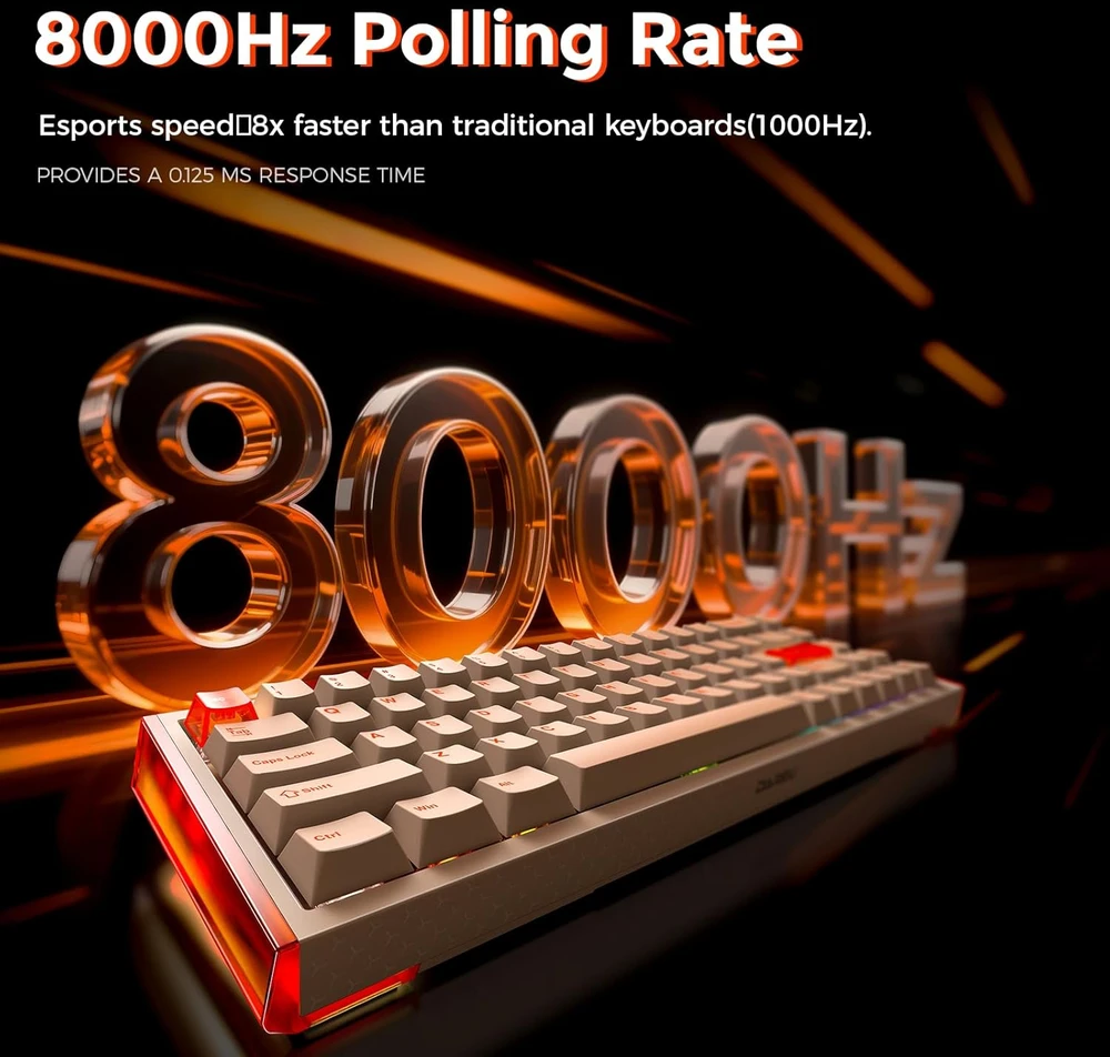 DAREU laidinė žaidimų klaviatūra su magnetiniais jungikliais 8000 Hz COOL68-OR