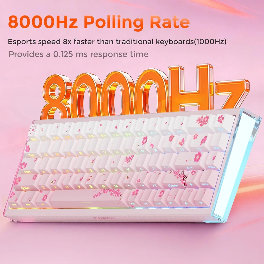 DAREU žaidimų klaviatūra su Hall Effect jungikliais, 68 klavišų, 8000 Hz, COOL68-SP