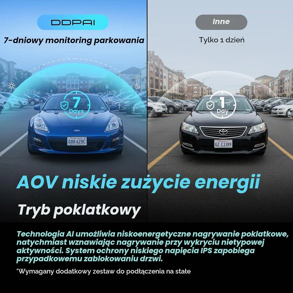 DDPAI automobilinis vaizdo registratorius Z60 su priekine ir galine kamera, 4K/1080p, Wi-Fi 6