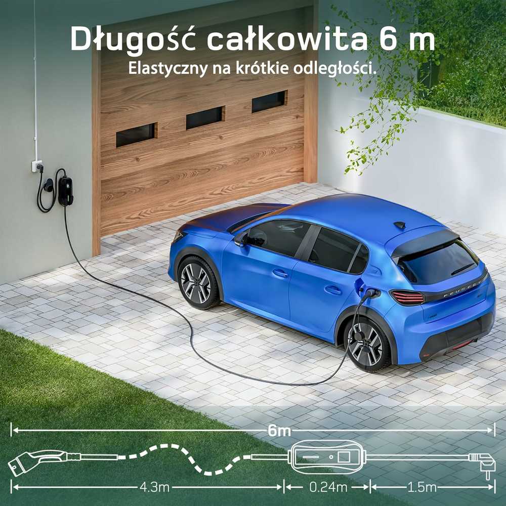 Deaccessories dé Elektromobilio įkrovimo kabelis 3,68 kW, 2 tipo