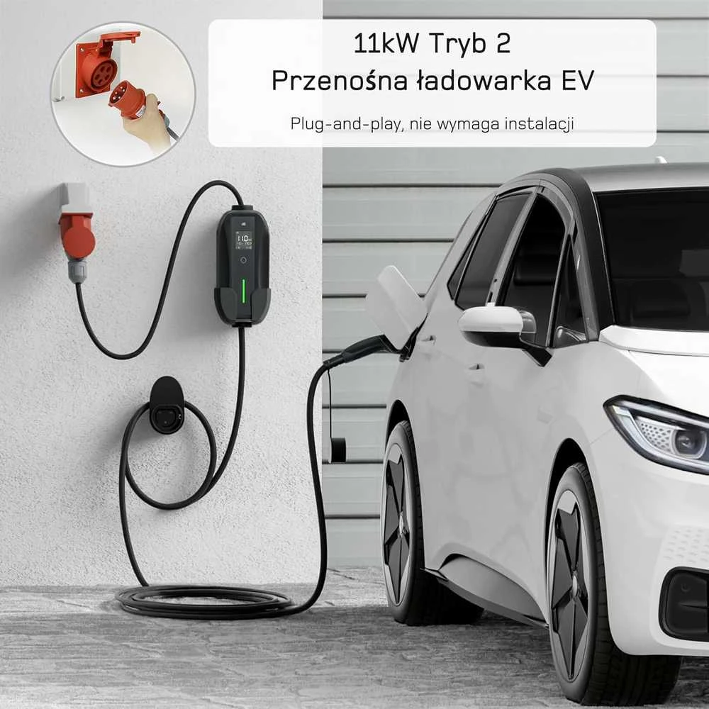 Deaccessories dé Elektromobilių įkroviklis su reguliuojama įkrovimo galia, 11 kW