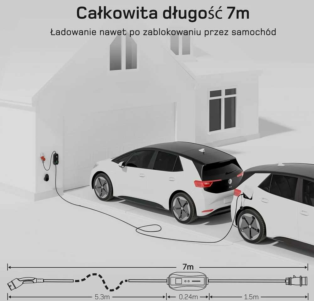 Deaccessories dé Elektromobilių įkroviklis su reguliuojama įkrovimo galia, 11 kW