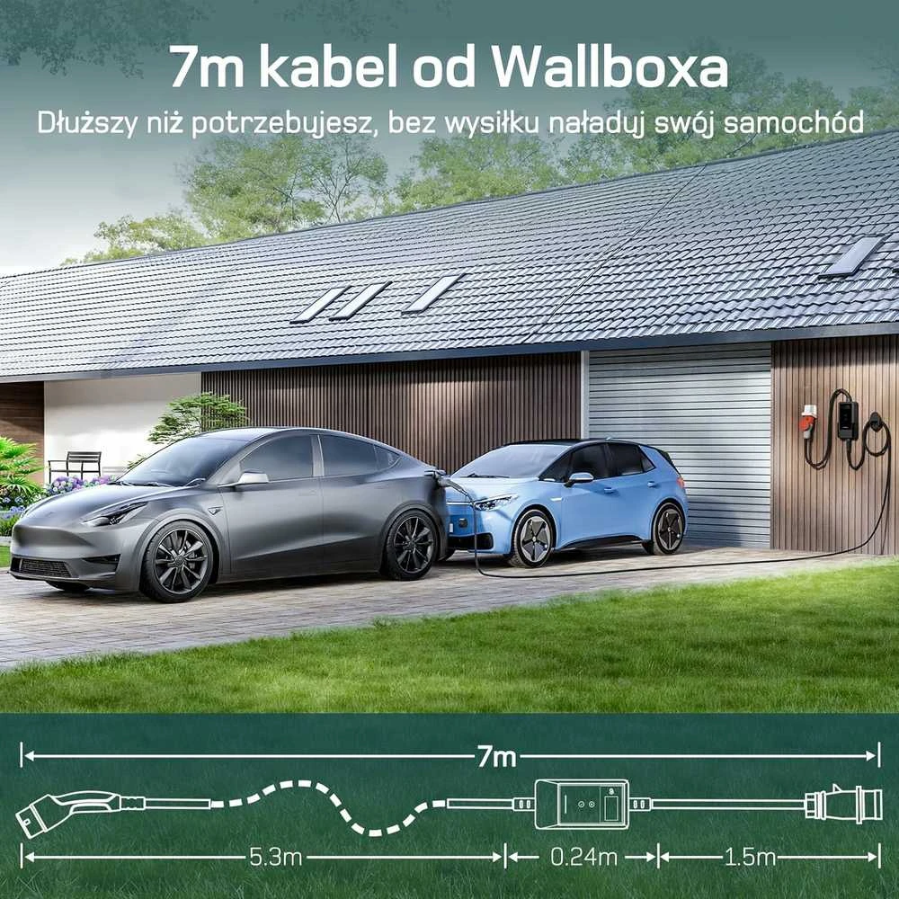 Deaccessories dé Mobilus elektromobilių įkroviklis 22 kW, su programėle