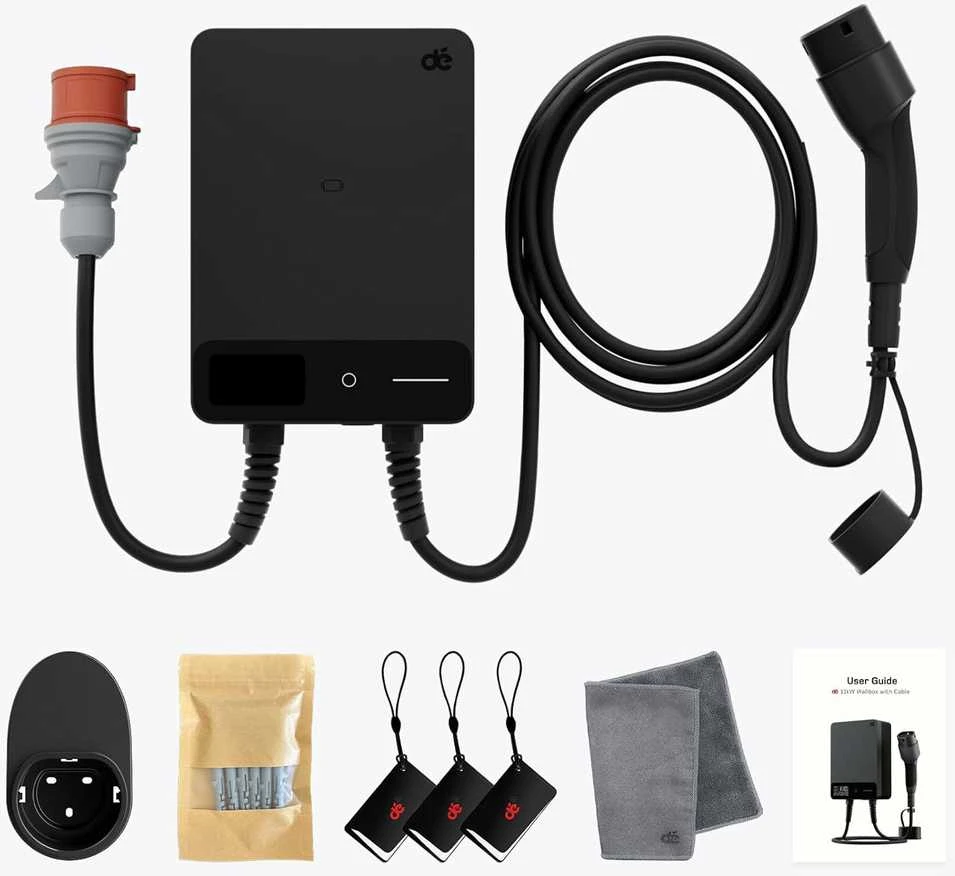 Deaccessories deWB11 Elektromobilių įkrovimo stotelė su programėle, 11 kW