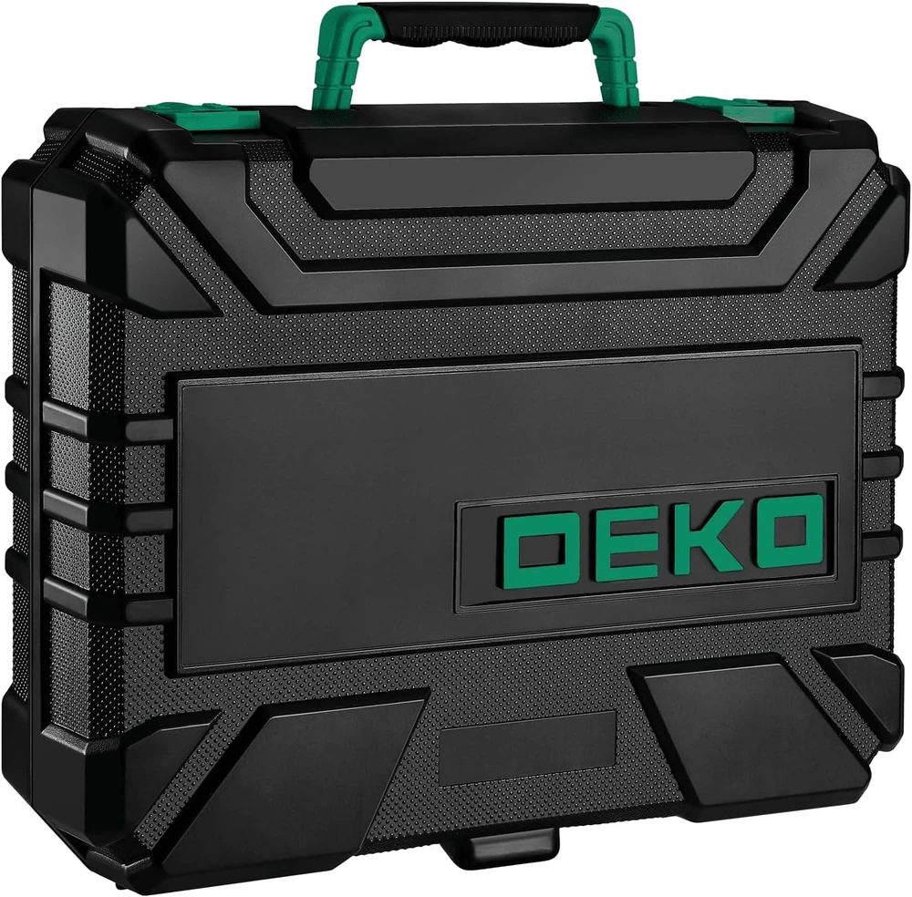 DEKO elektrinių įrankių rinkinys su 8 V akumuliatoriniu suktuvu, 126 dalių, DKMT126