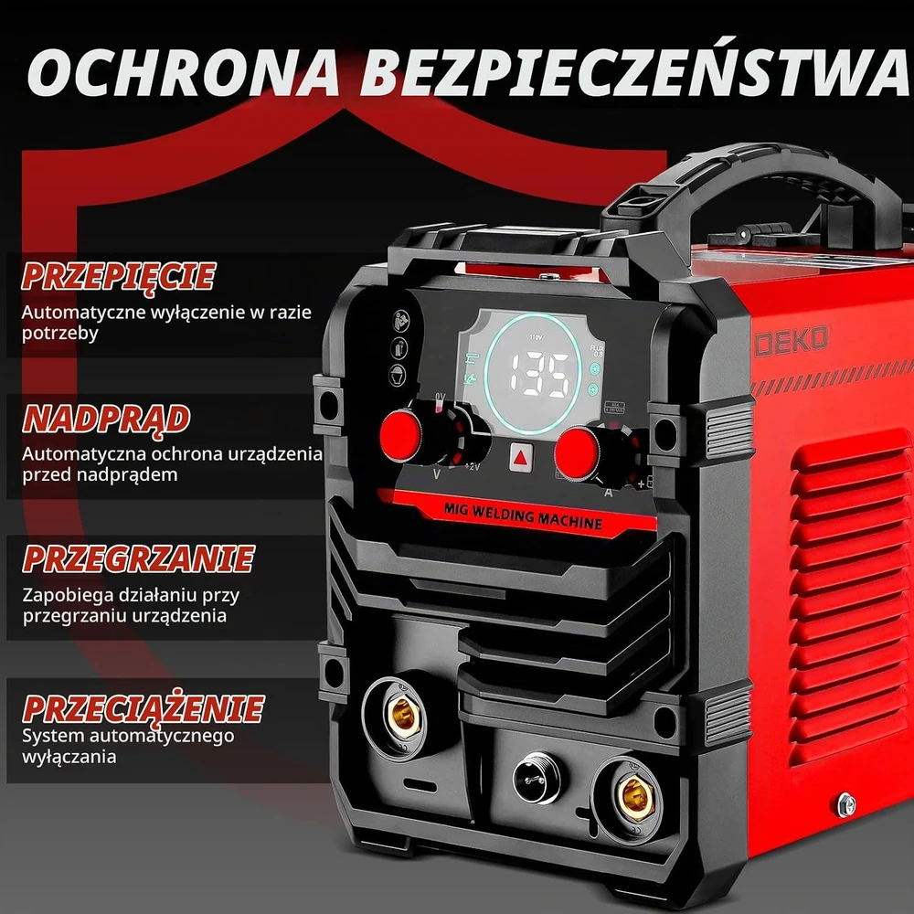 DEKO MIG suvirinimo aparatas 135 A, 220 V, 3 viename MIG/Lift TIG/Stick, MIG-135A
