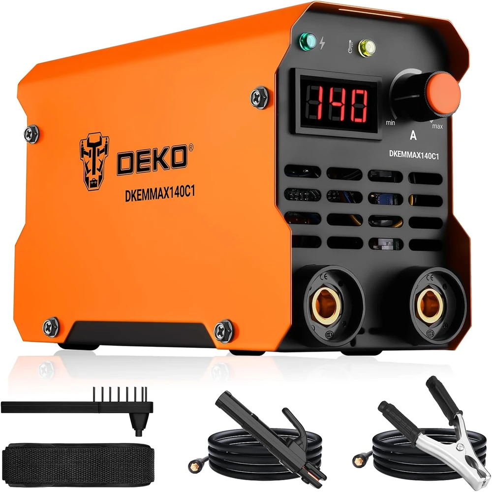 DEKO MMA inverterinė suvirinimo staklė 140 A, 220 V, nešiojama, reguliuojama, DKEMMAX140C1