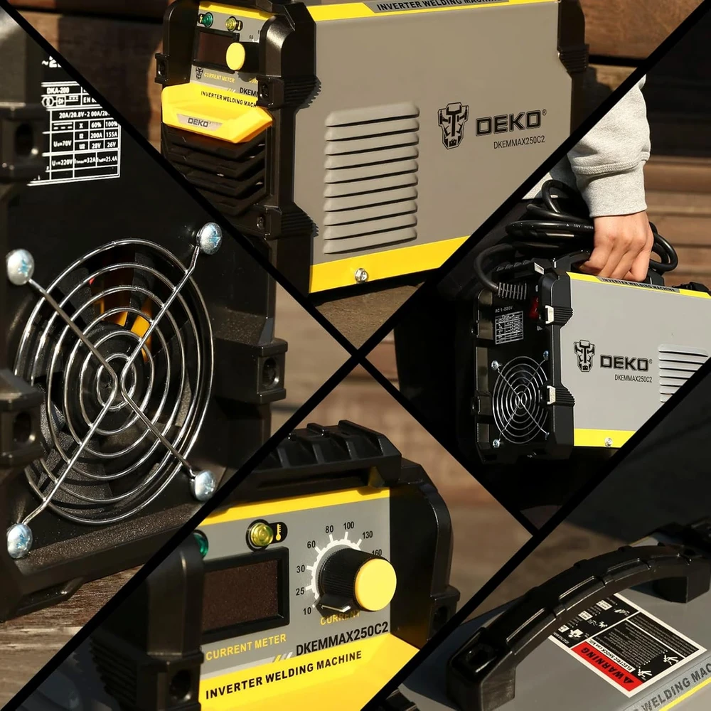 DEKO suvirinimo aparatas MMA 250 A, 220 V, inverterinė technologija, MMA-250 A