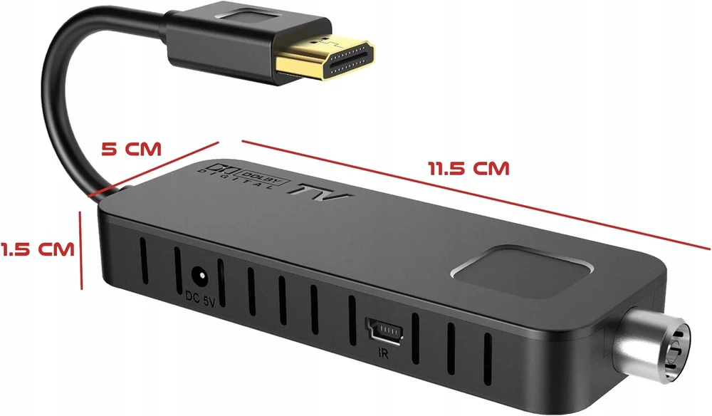 DekoTV DVB-T2 TV ryšio imtuvas mini dekoderis HEVC H.265 HDMI jungtis