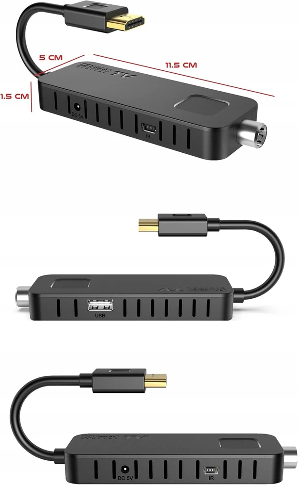 DekoTV DVB-T2 TV ryšio imtuvas mini dekoderis HEVC H.265 HDMI jungtis
